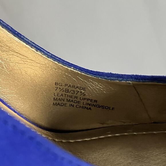 BCBGeneration Shoes Womens Size 7.5 Blue Suede Stiletto Pumps Platform BG-PARADE - Picture 11 of 16